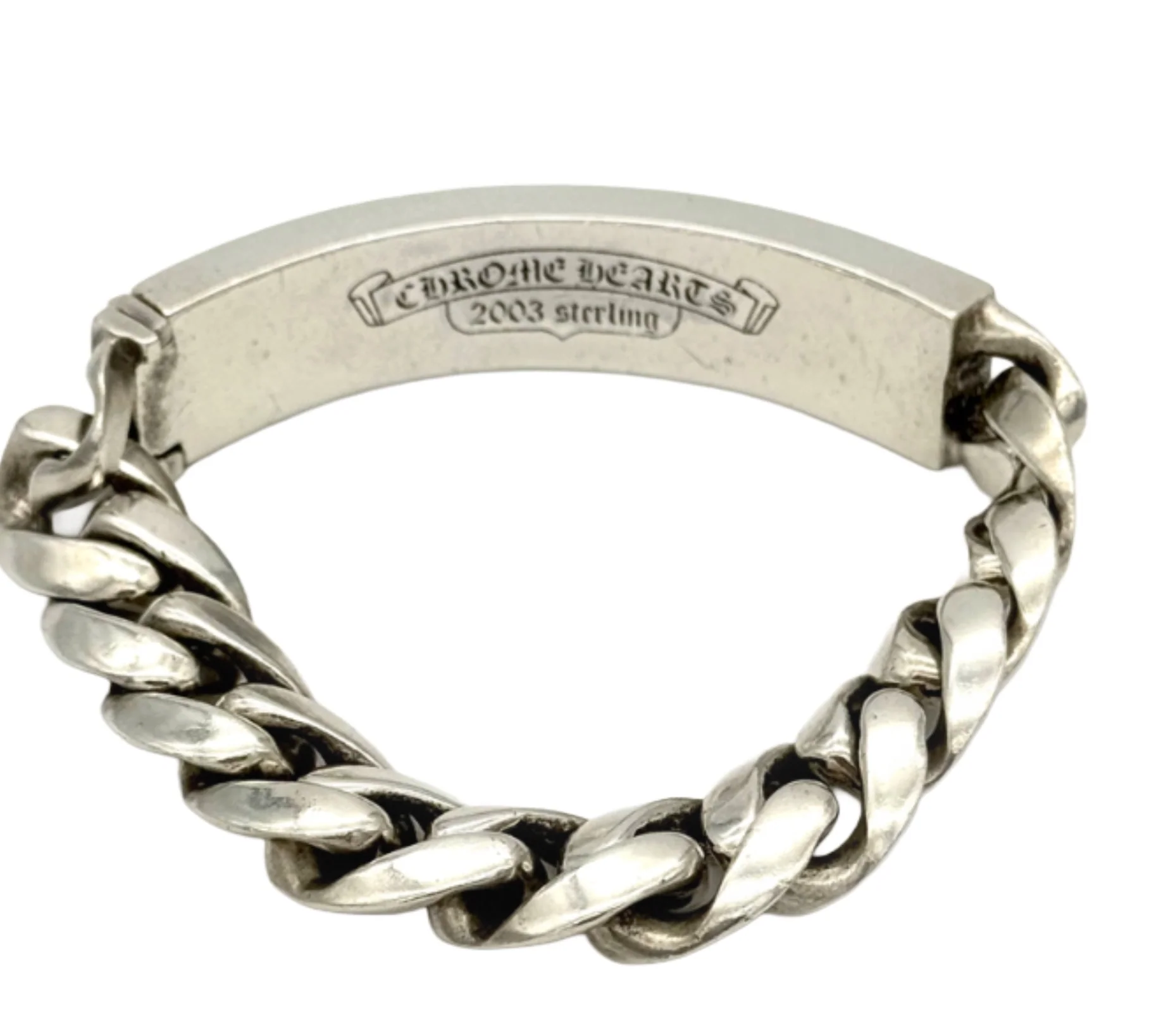Chrome Hearts 'Fuck You' Cuban Link ID Bracelet - Image 2