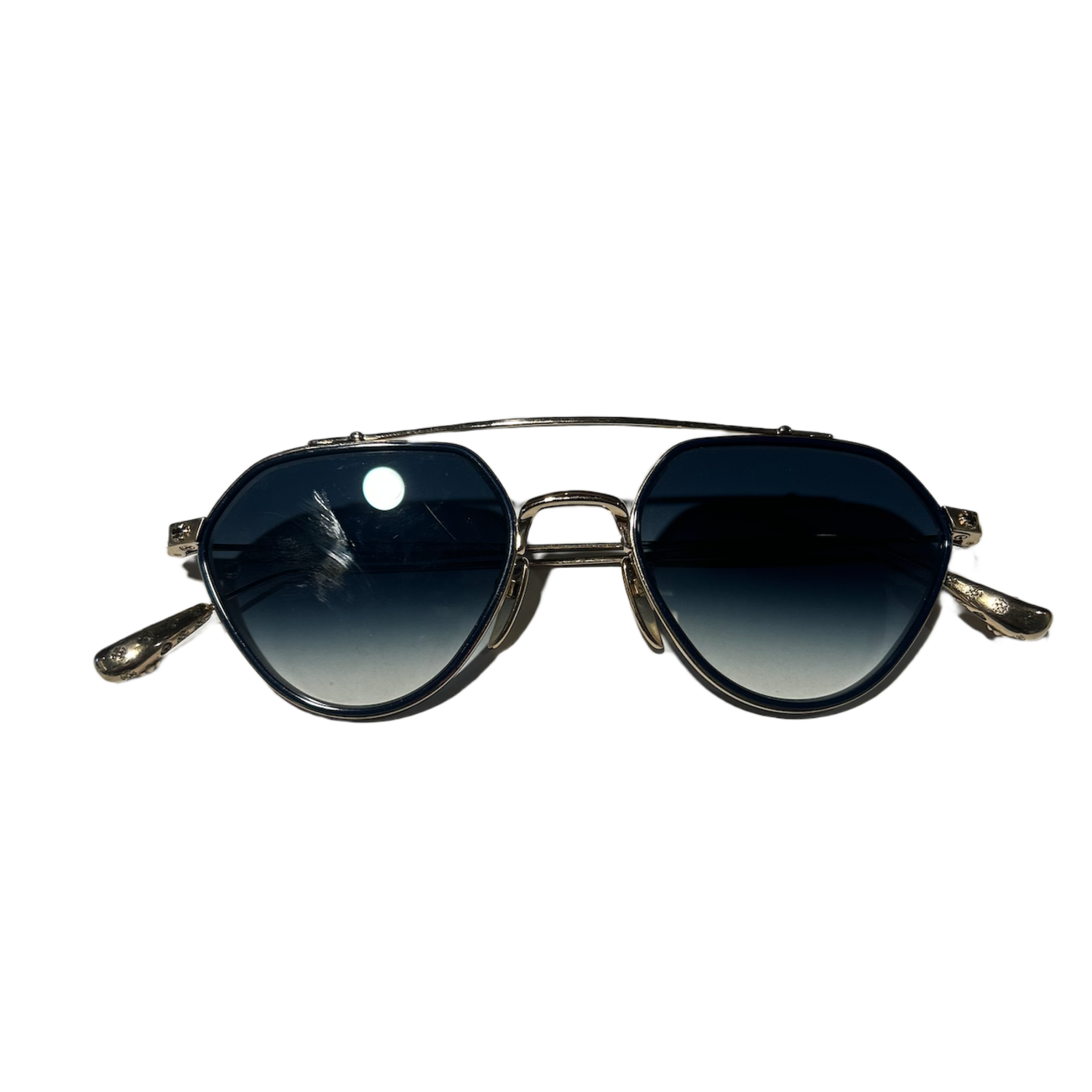 Chrome Hearts 'Gold/Navy' Bone Prone Sunglasses