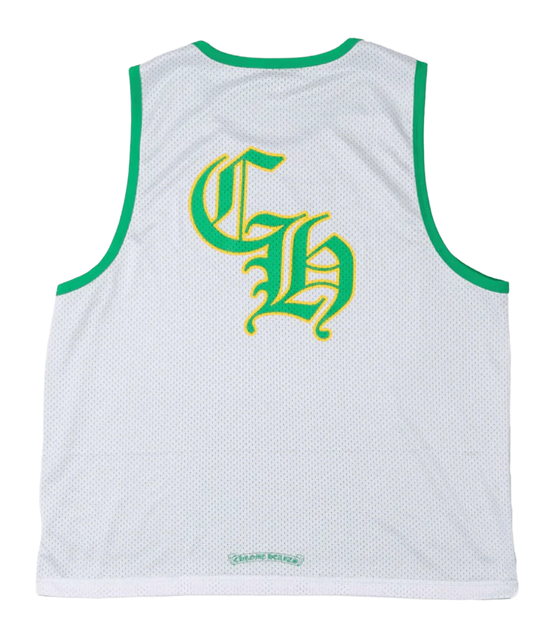 Chrome Hearts Green 'Reversible Mesh' Basketball Jersey - Image 4
