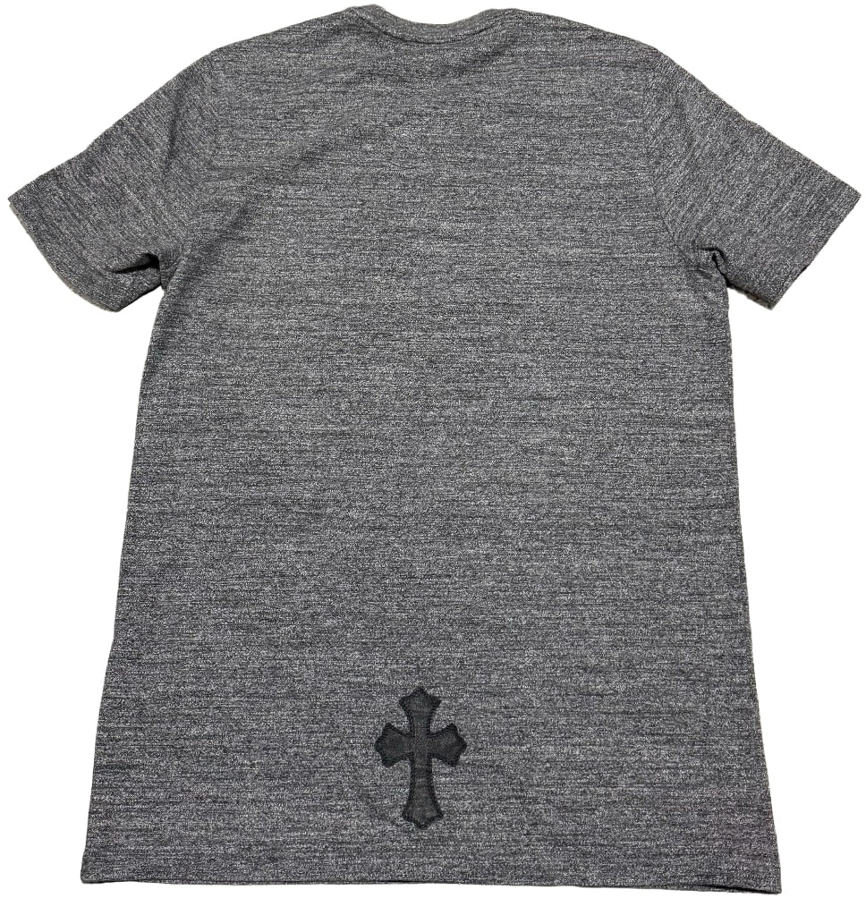 Chrome Hearts 'Grey' Triple Leather Cross Patch Pocket Tee - Image 2