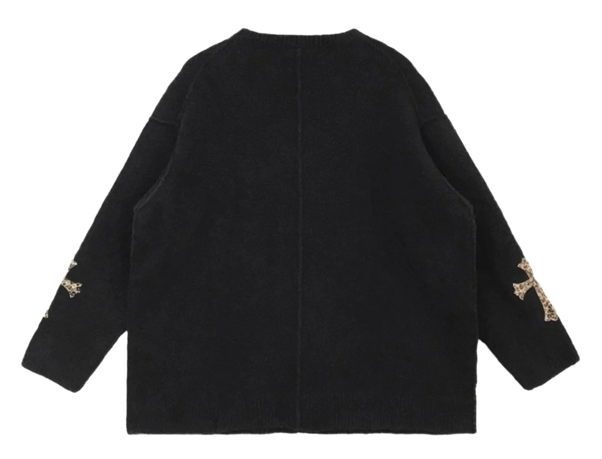 Chrome Hearts 'Leopard' Black Cashmere Sweatshirt - Image 2