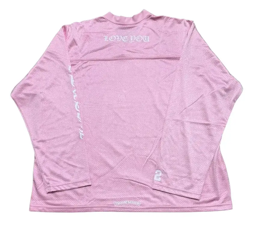 Chrome Hearts 'Love You' Pink Mesh Warm Up Jersey & Short Set - Image 4
