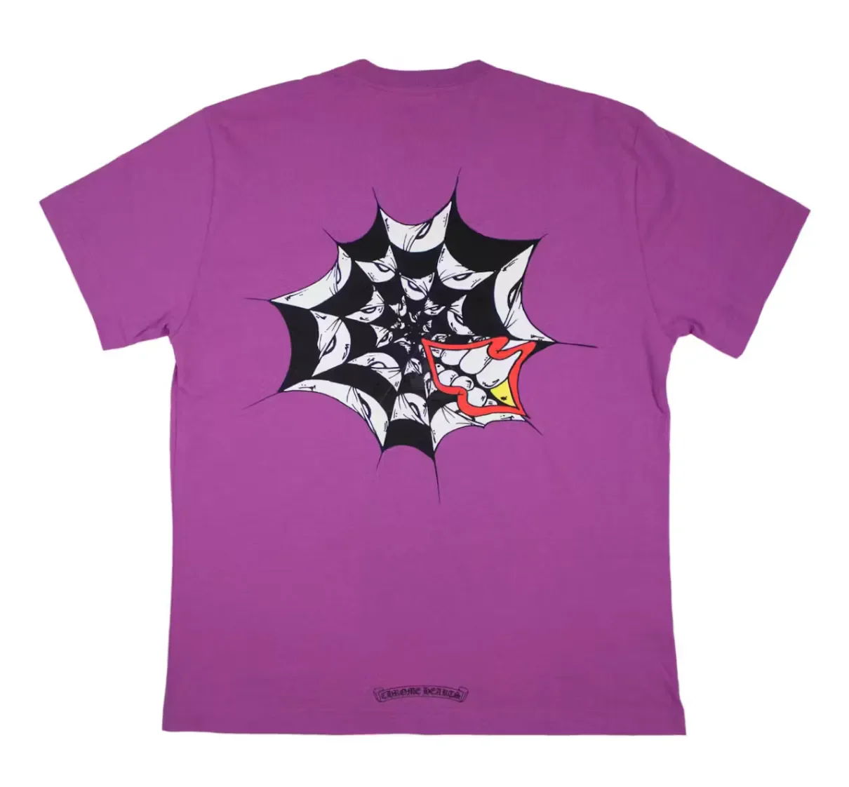 Chrome Hearts Matty Boy 'Spider Web' Purple Tee - Image 2