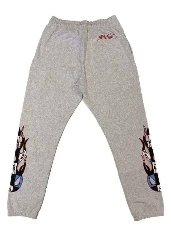 Chrome Hearts Matty Boy 'Stay Fast' Grey Sweatpants - Image 2