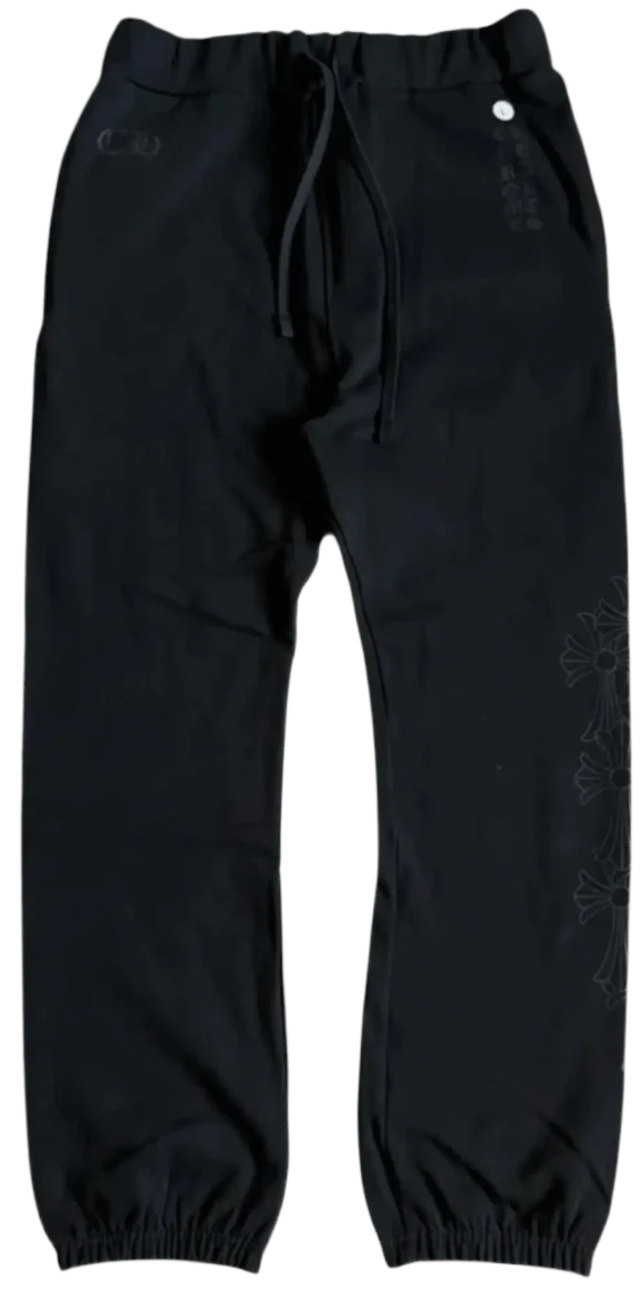 Chrome Hearts 'Miami Exclusive Vertical Logo' Black Sweatpants
