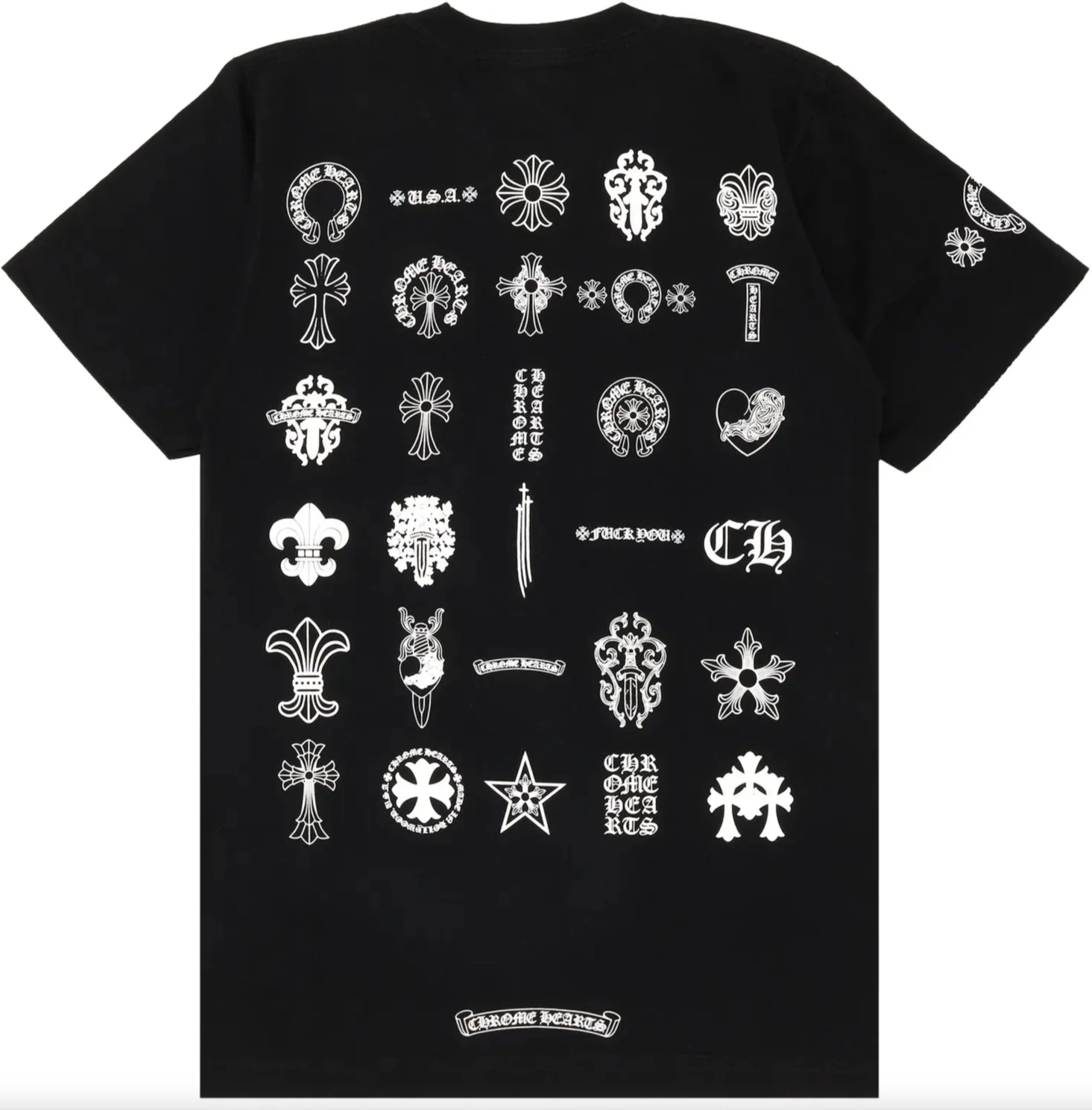 Chrome Hearts 'Multi Logo' Black Tee - Image 2