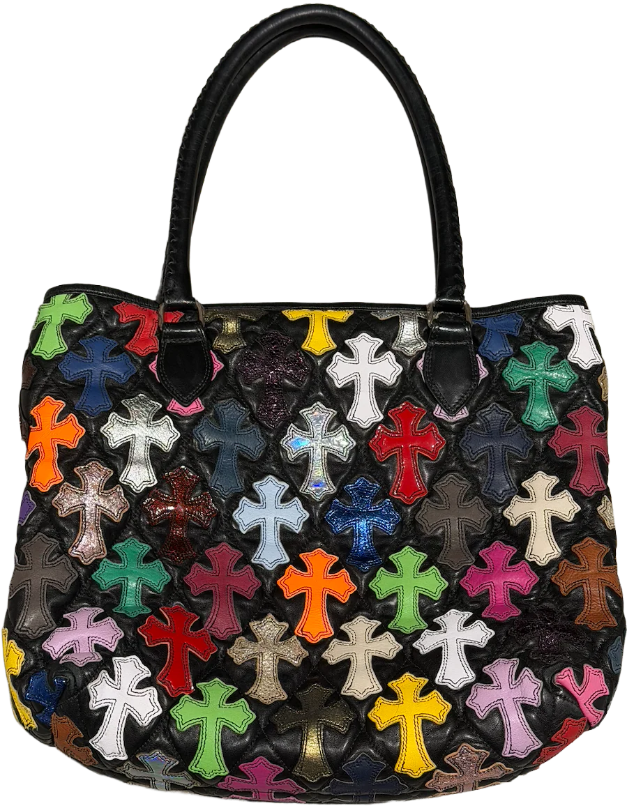 Chrome Hearts 'Multicolor Cemetery' Quilted Leather Tote Bag - Image 2