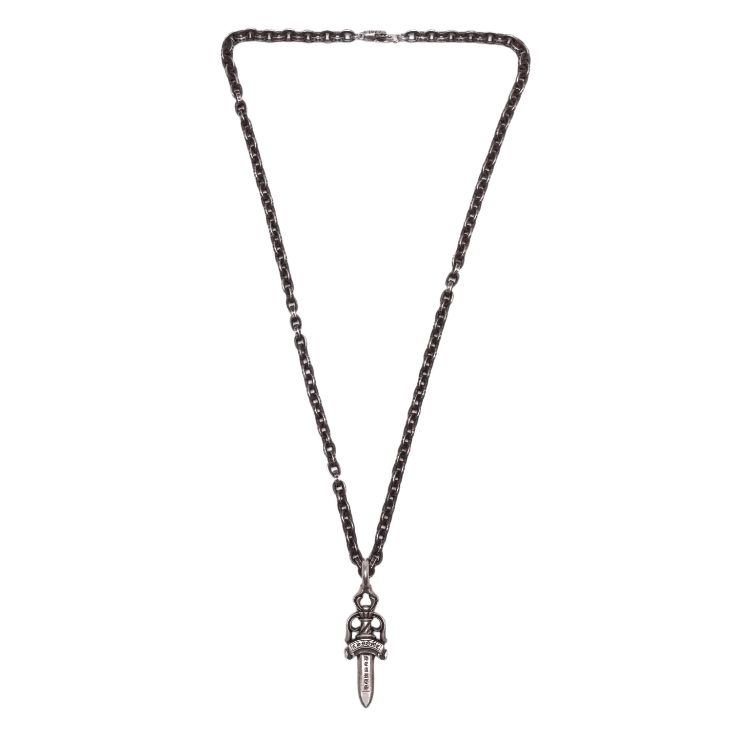 Chrome Hearts 'Paper Chain Dagger Pendant' Necklace