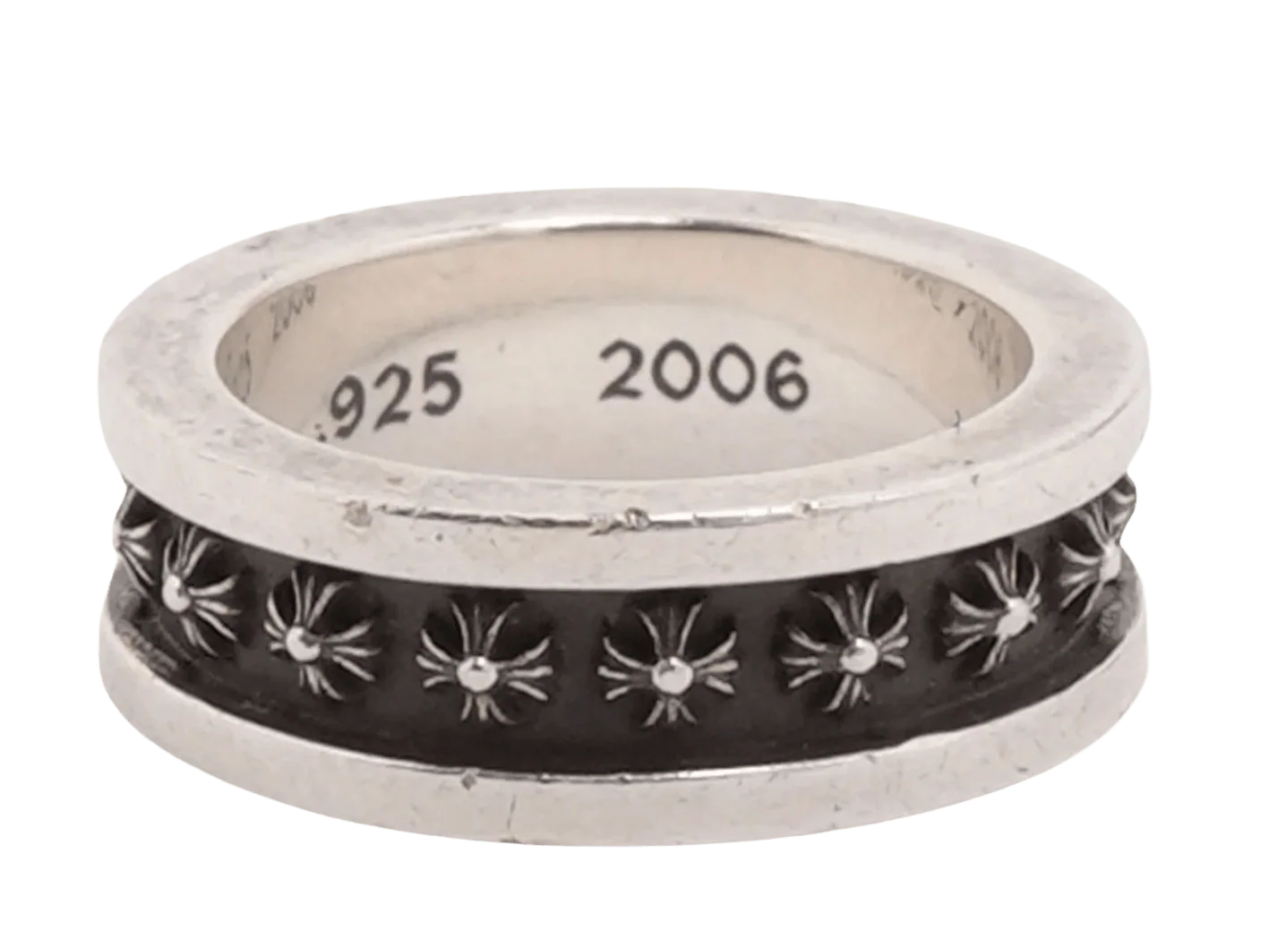Chrome Hearts 'Plus Cross' Eternity Silver Ring