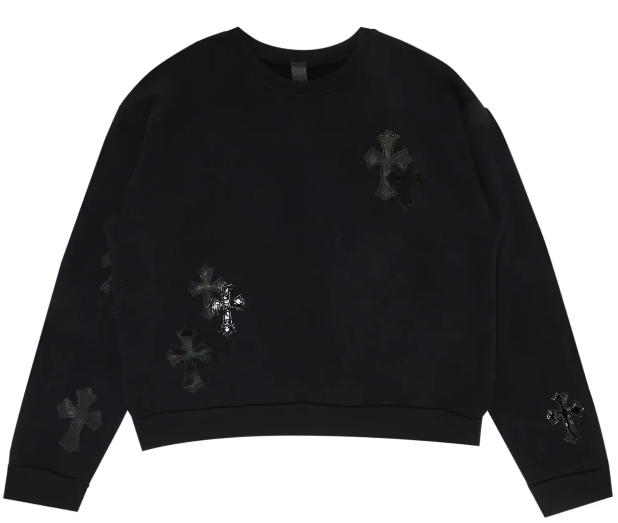 Chrome Hearts Ponyhair Multicross Black Crewneck - Image 2