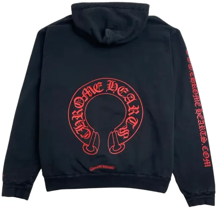 Chrome Hearts 'Red' Horseshoe Hoodie - Image 2