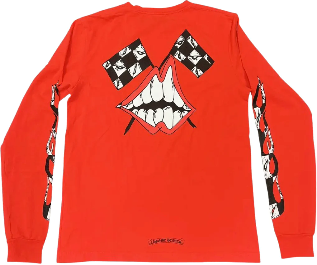 Chrome Hearts 'Red' Matty Boy Chomper Long Sleeve Toddler - Image 2
