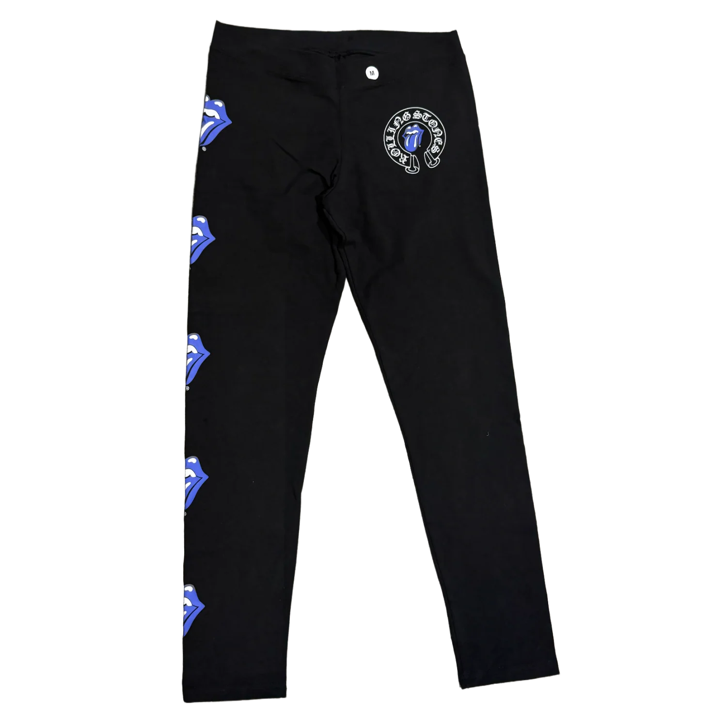 Chrome Hearts 'Rolling Stones' Blue Lips Leggings