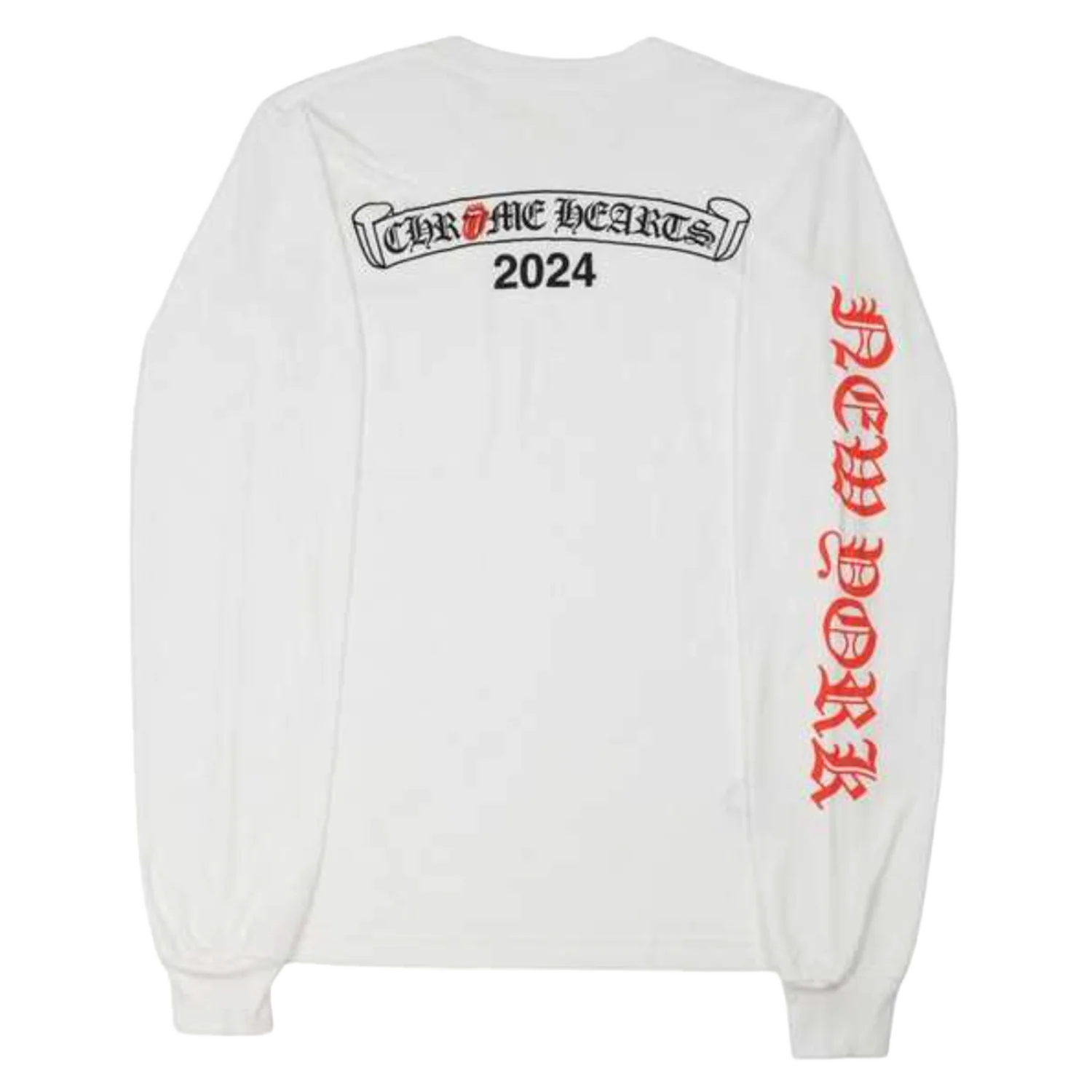 Chrome Hearts Rolling Stones 'White' Longsleeve - Image 2
