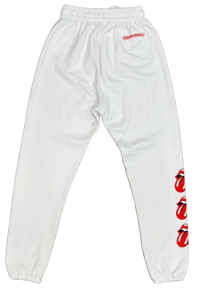 Chrome Hearts 'Rolling Stones' White Sweatpants - Image 2
