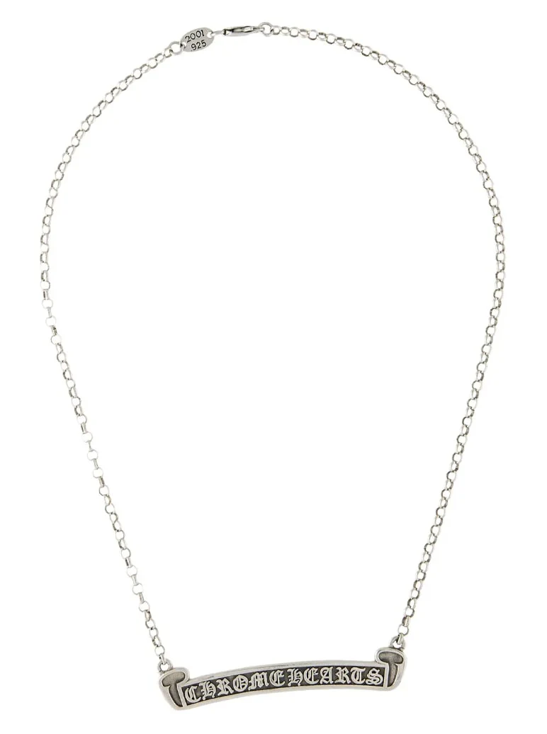 Chrome Hearts Scroll Label Chain Necklace