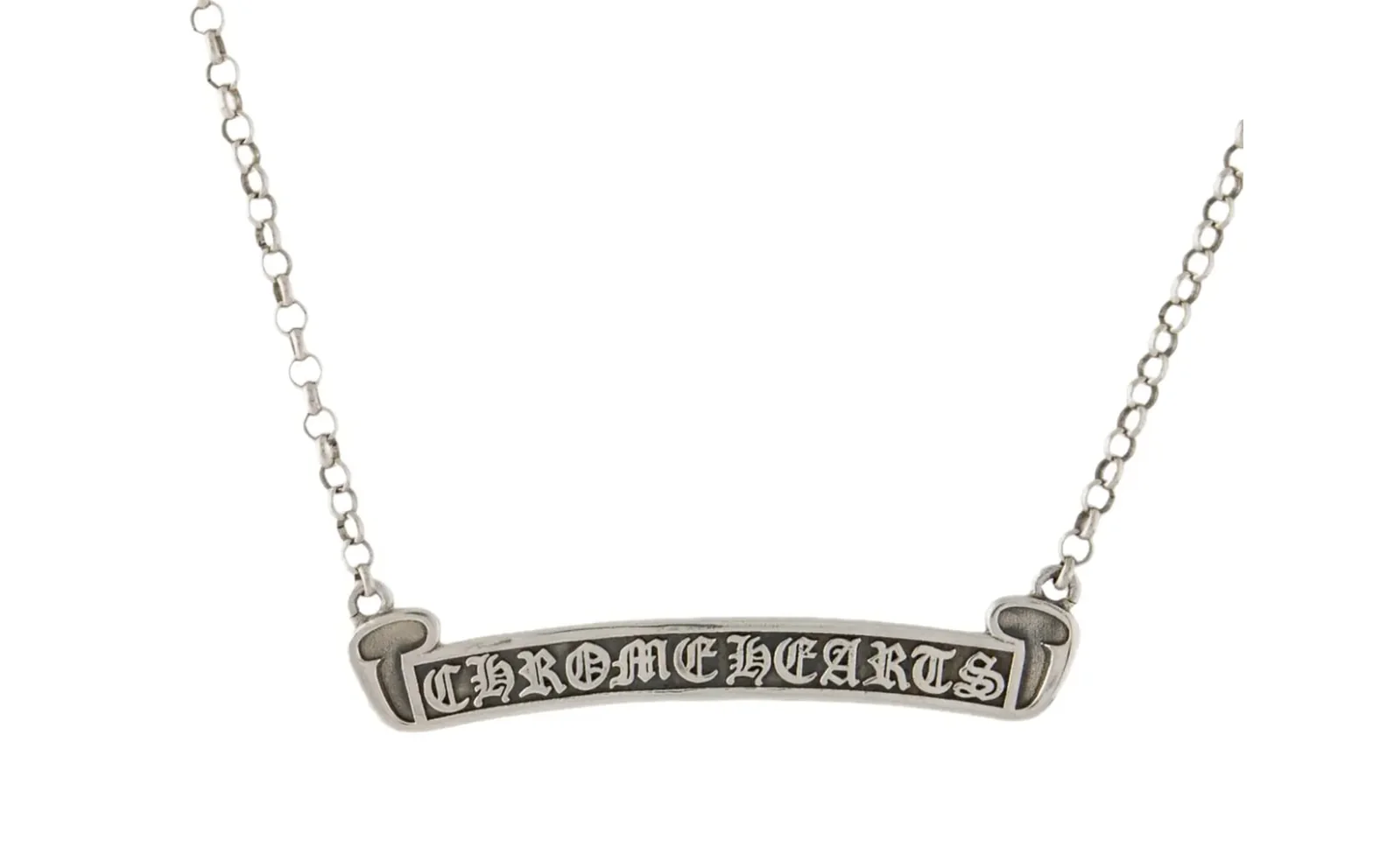 Chrome Hearts Scroll Label Chain Necklace - Image 2