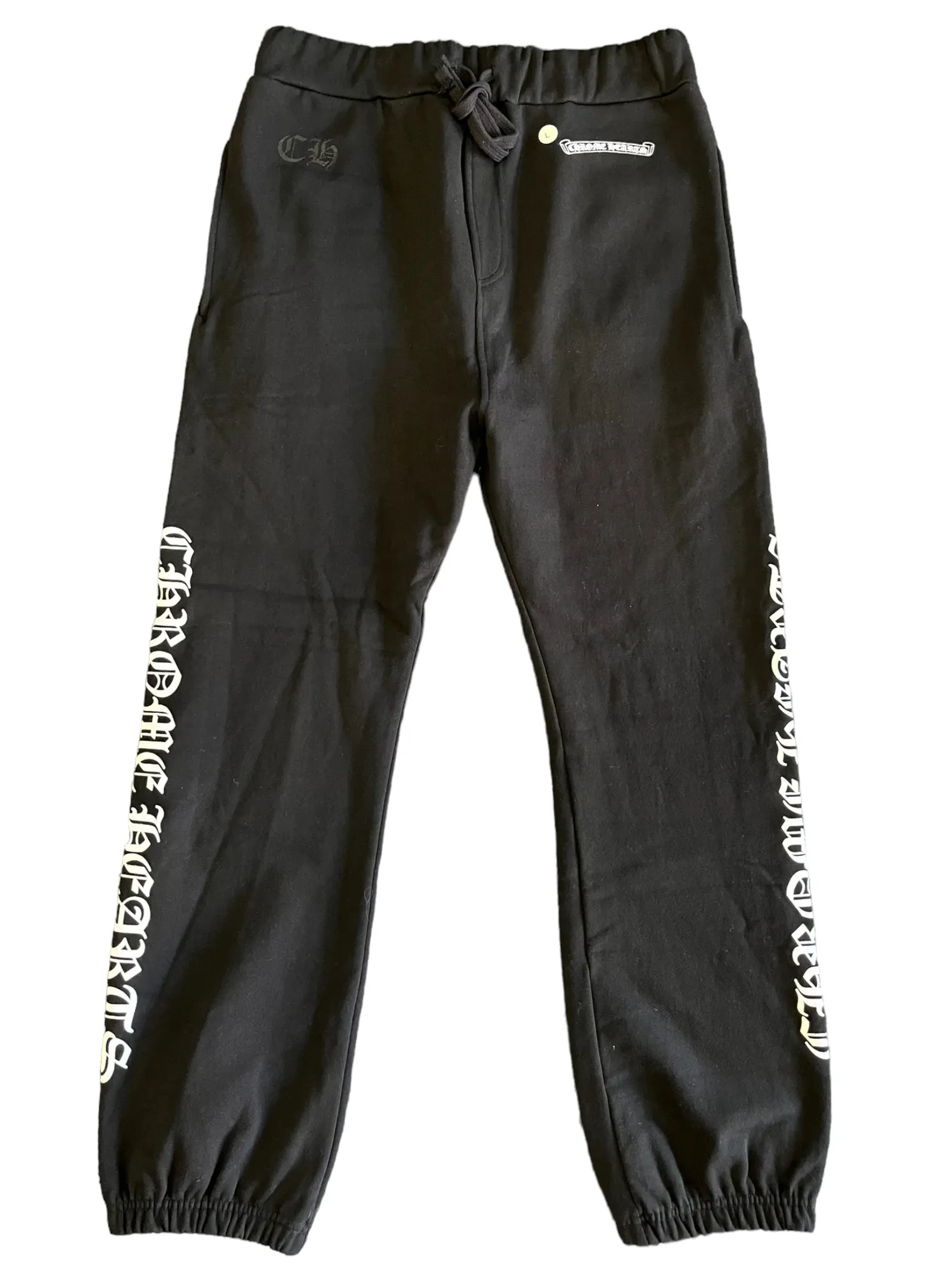 Chrome Hearts 'Scroll Logo' Black Sweatpants