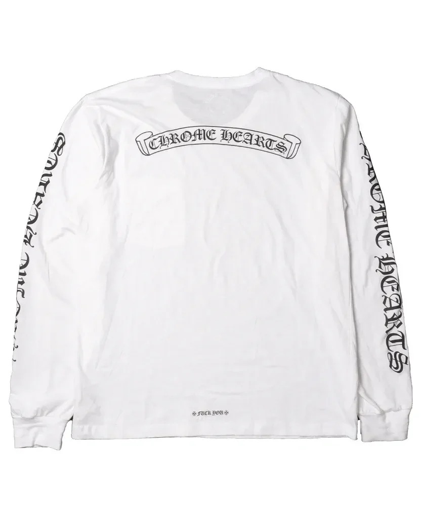 Chrome Hearts 'Scroll Logo' Pocket Longsleeve Tee - Image 2