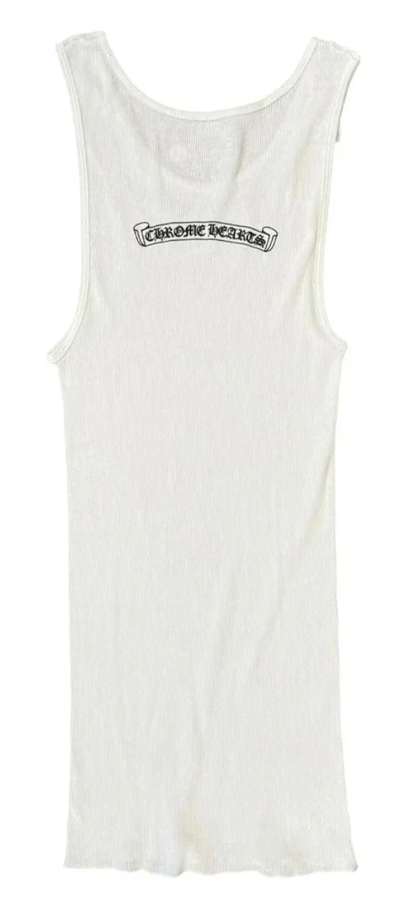 Chrome Hearts 'Scroll' White Tank Top - Image 2