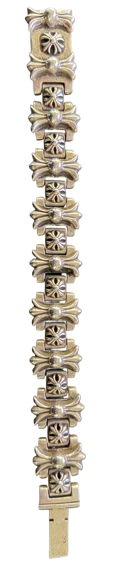 Chrome Hearts 'Silver Fleur De Lis' H-link Bracelet - Image 2