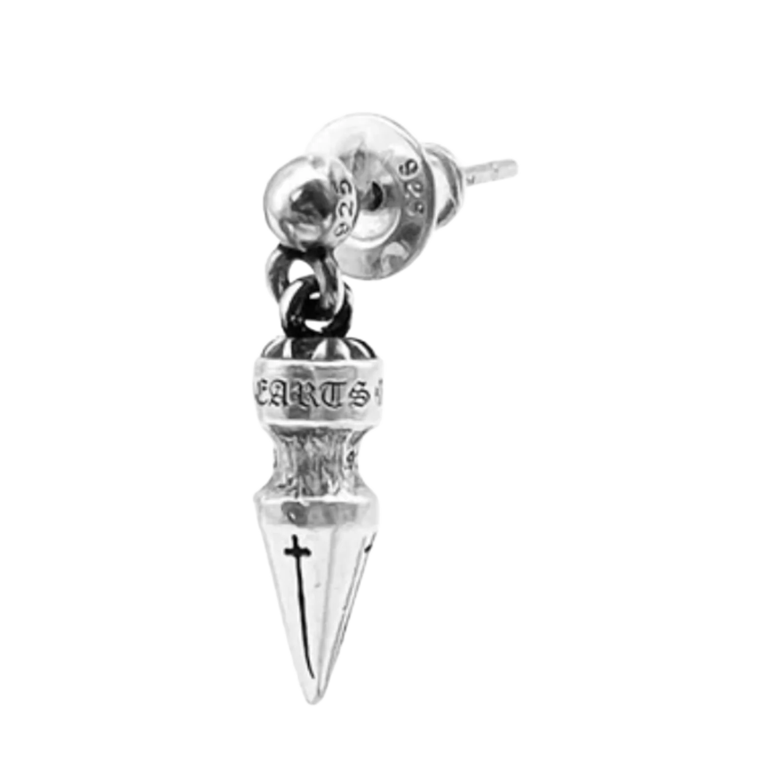 Chrome Hearts ''Silver Spike' Drop Earring
