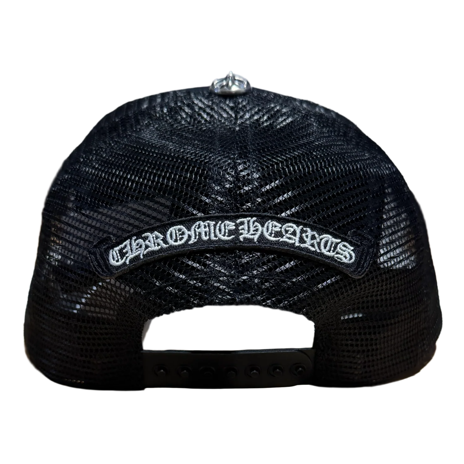 Chrome Hearts 'St. Barth' Orange Cross Patch Cemetery Trucker Hat - Image 2