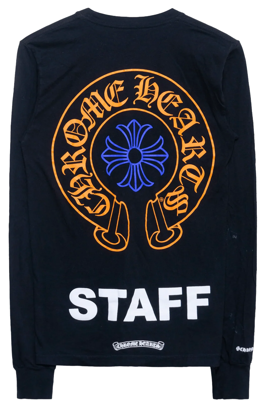 Chrome Hearts 'Staff Orange Blue' Black Longsleeve - Image 2
