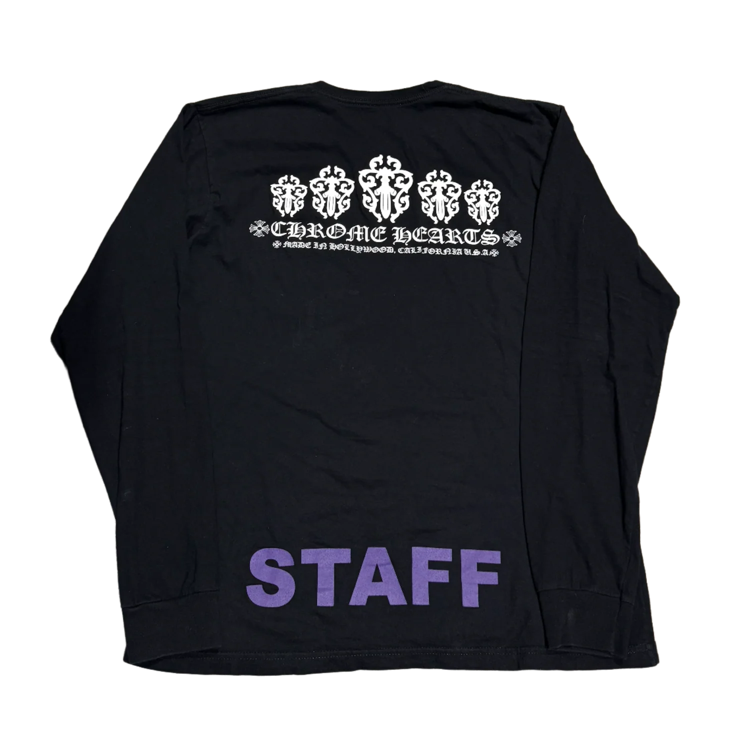 Chrome Hearts 'Staff White Dagger' Black Longsleeve - Image 2