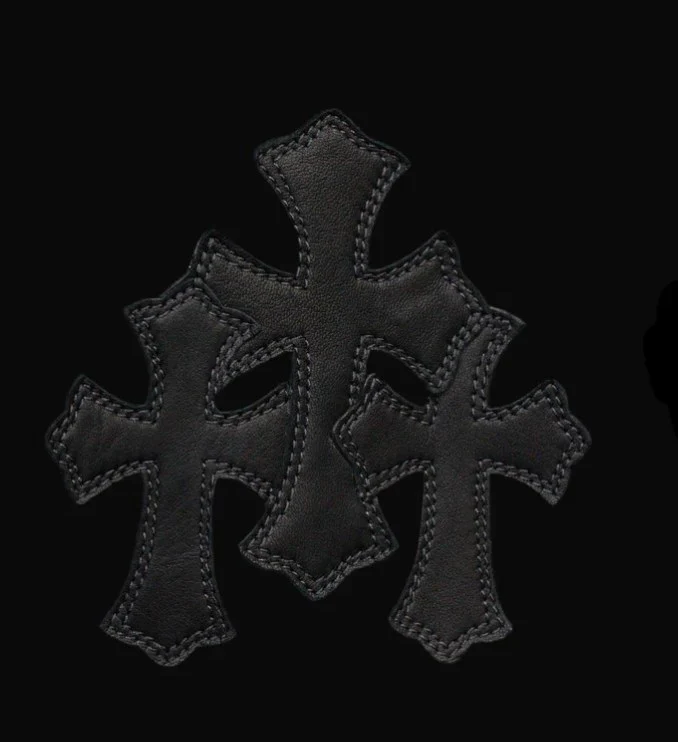 Chrome Hearts 'Triple Cross' Black Paper Jam Hoodie - Image 2