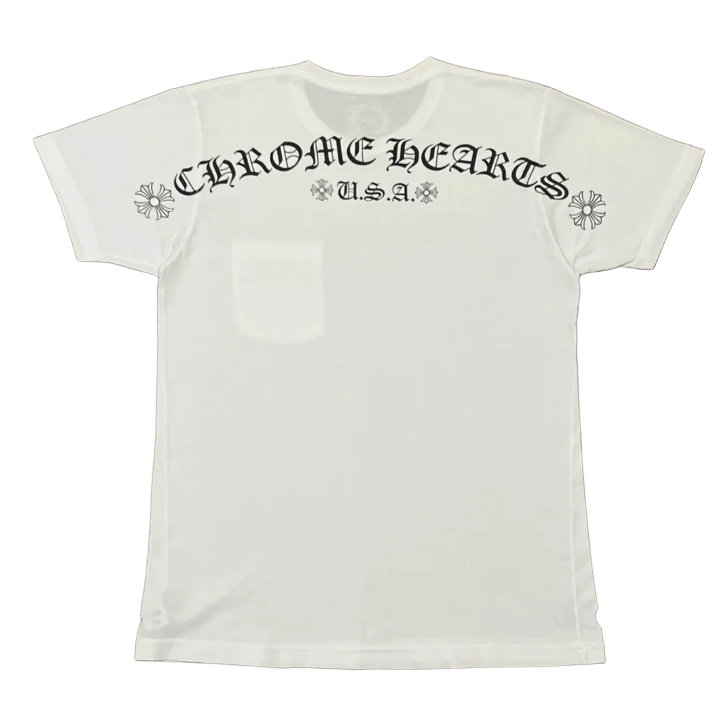 Chrome Hearts 'USA Logo' White Pocket Tee - Image 2