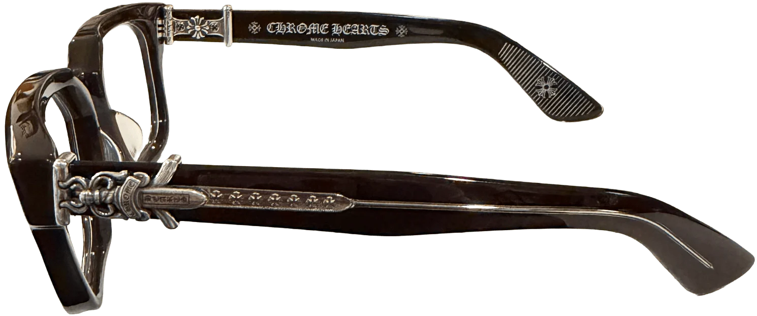 Chrome Hearts 'Vagillionaire II' Brown Silver Glasses - Image 2