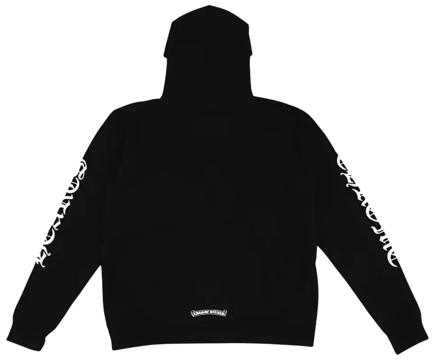 Chrome Hearts 'Vertical Logo' Black Hoodie - Image 2
