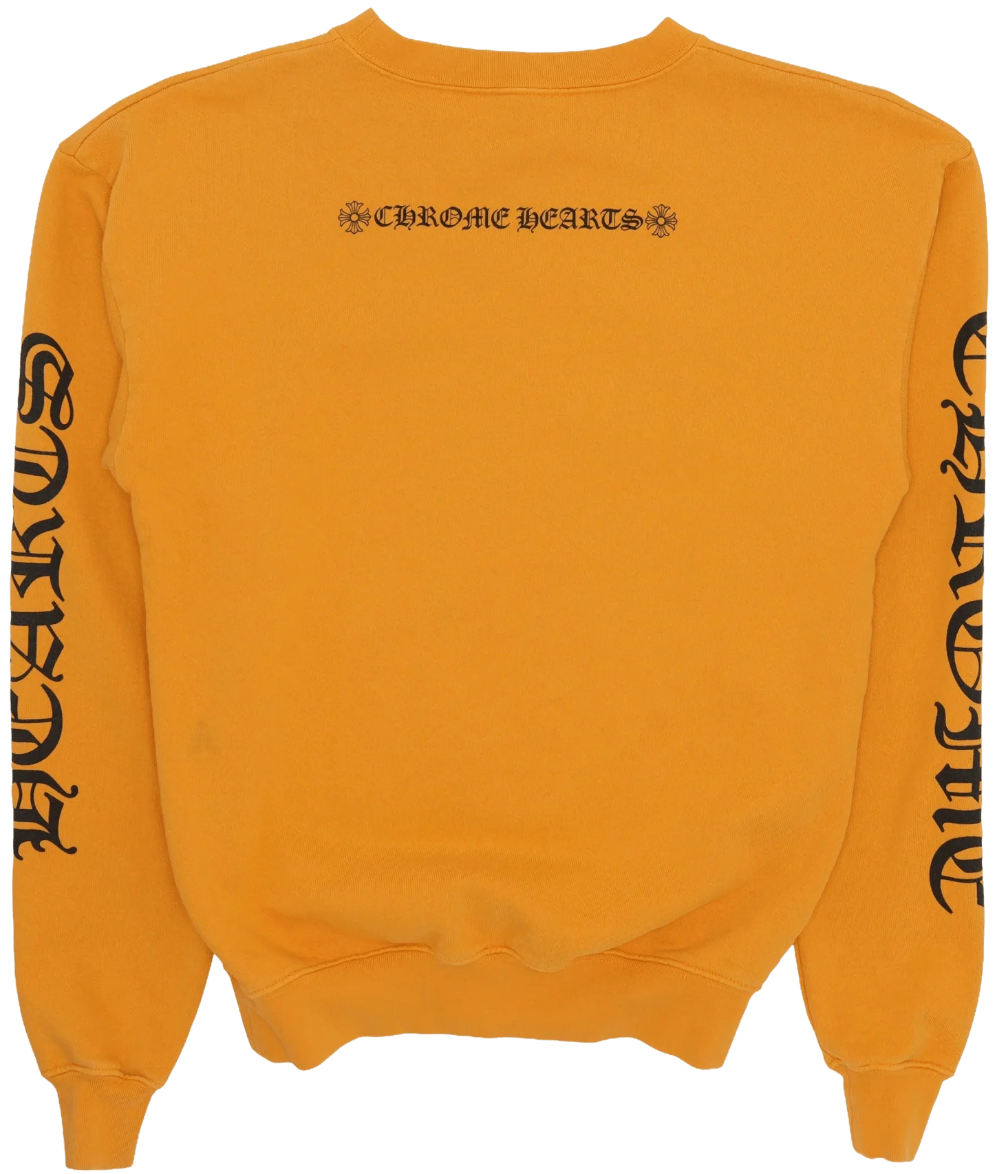 Chrome Hearts 'Vertical Logo' Yellow Crewneck - Image 2