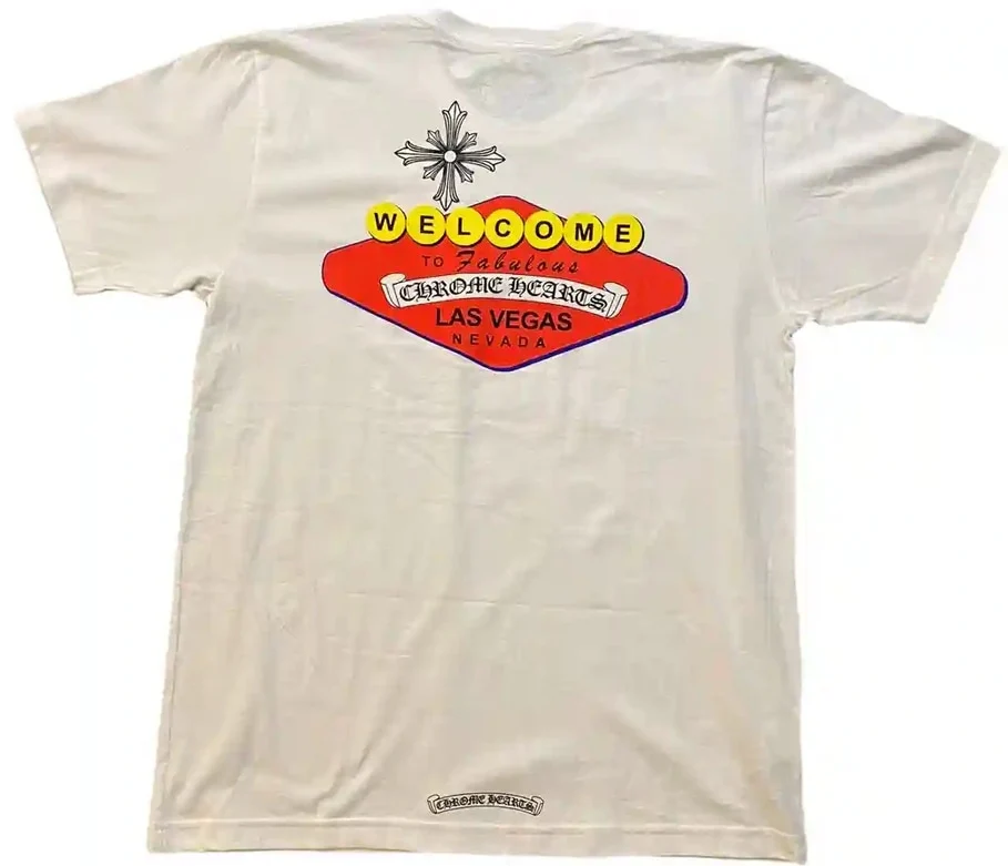 Chrome Hearts 'Welcome' Las Vegas White Tee - Image 2