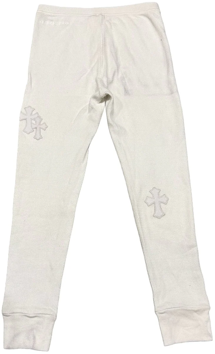 Chrome Hearts 'White' Cross Patched Thermal Long Pants - Image 2