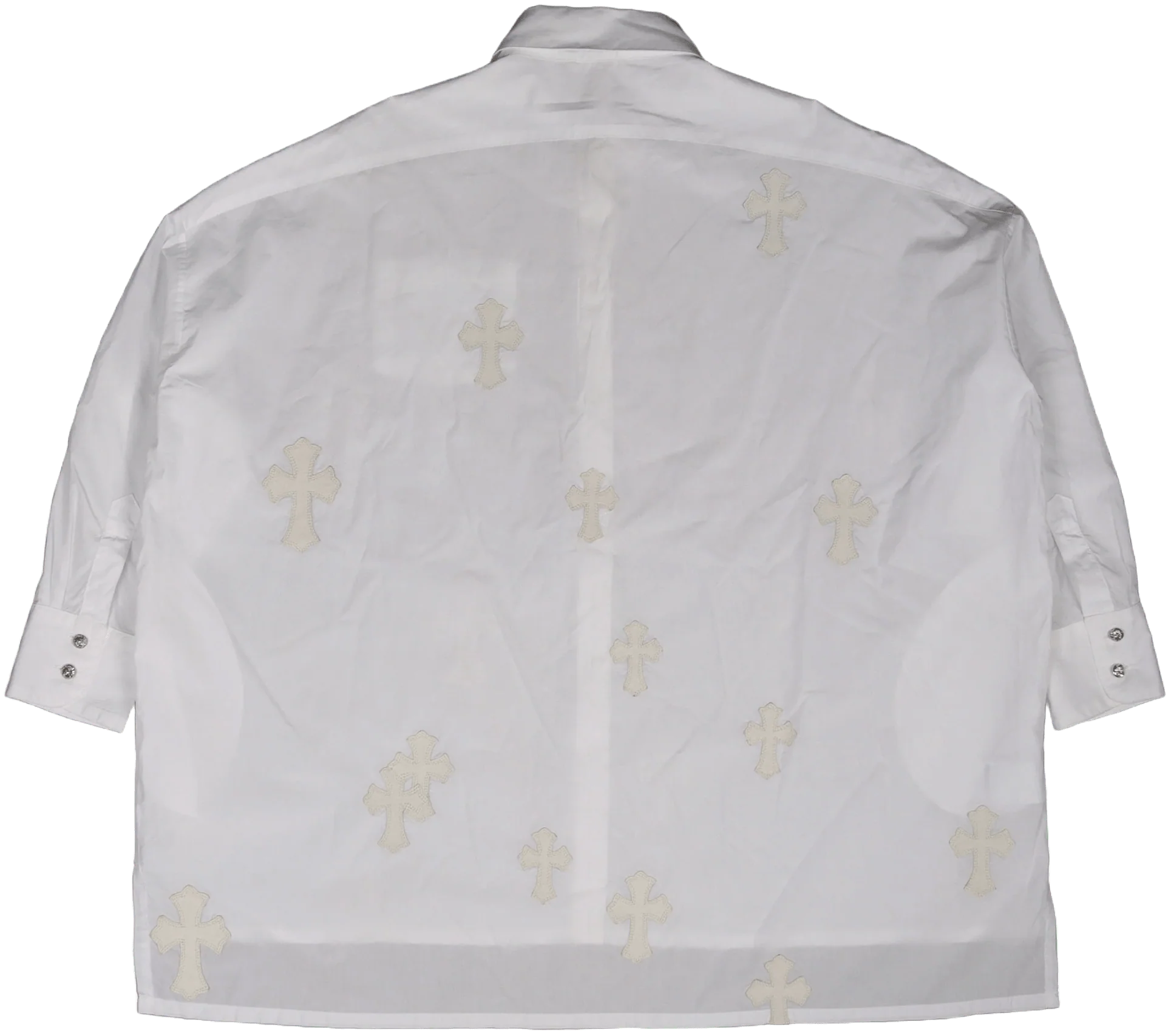 Chrome Hearts 'White Patch' Button Dress Shirt - Image 2