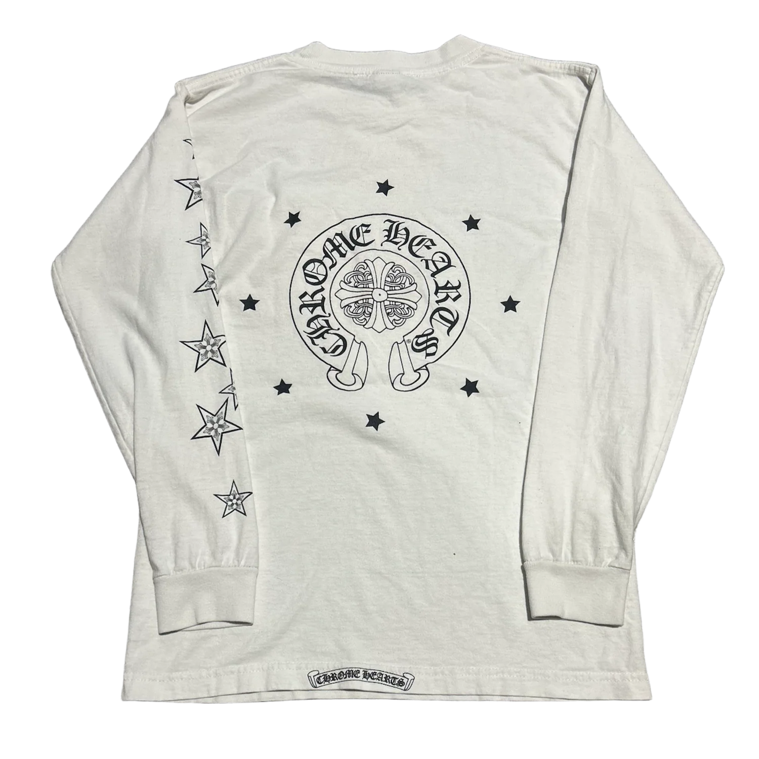 Chrome Hearts 'White' Vintage Horseshoe Star Logo Longsleeve - Image 2