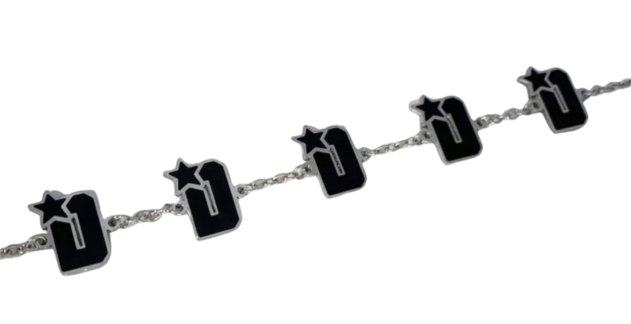 DOS 'Logo' Black/Silver Bracelet - Image 2