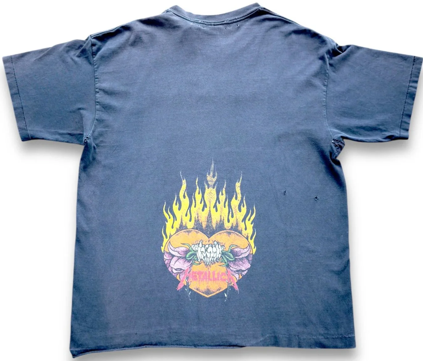 Earthling VIP 'Flaming Skull' Vintage Metallica Tee - Image 2