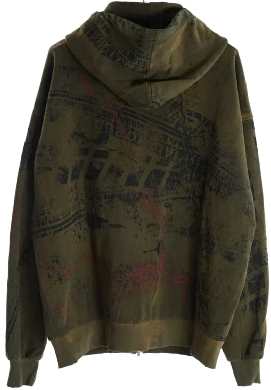 Emotional World 'Green' Afterwar Zip Up Hoodie - Image 2