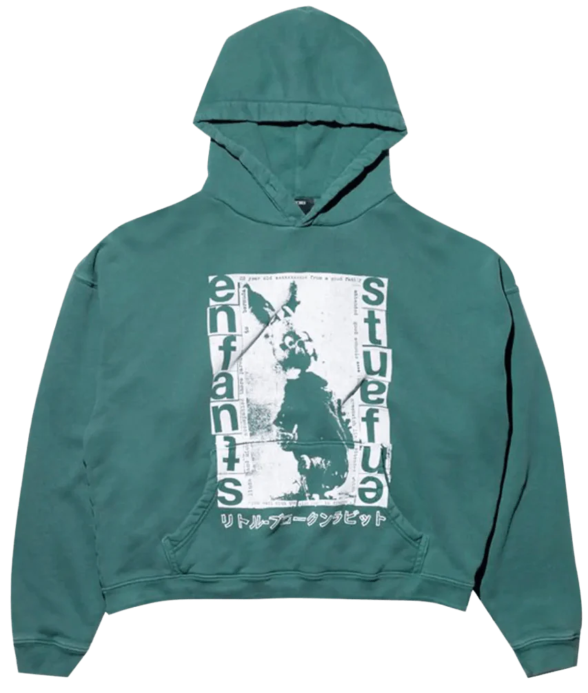 Enfants Riches Déprimés 'Pathetic Japanese Rabbit' Green Hoodie