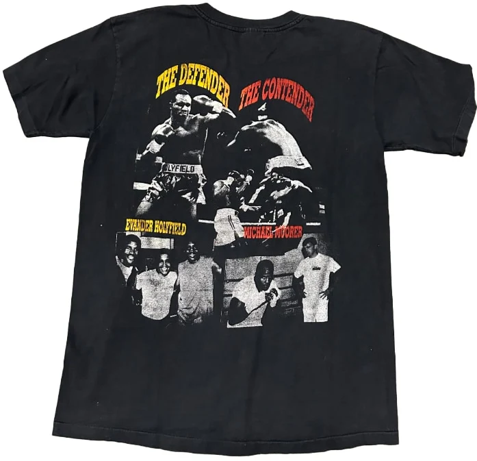 Evander Holifield vs Michael Moorer 'Heavyweight Championship' Vintage Tee - Image 2