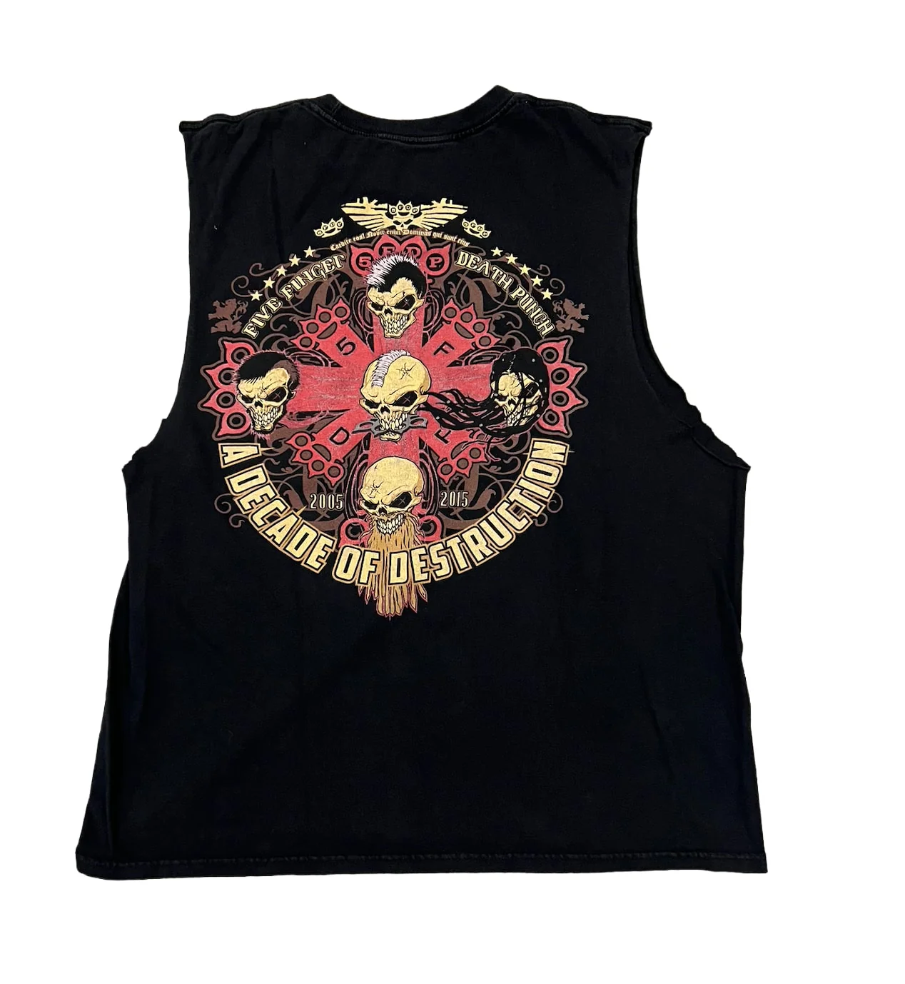 Five Finger Death Punch 'Decade' Vintage Cutoff - Image 2