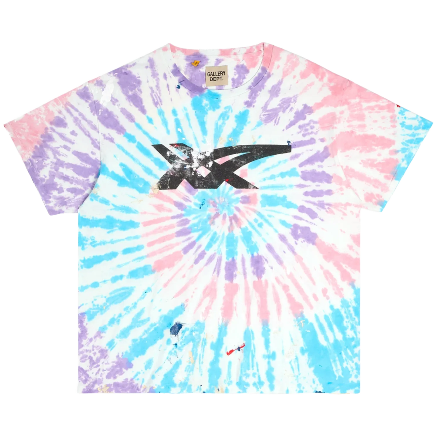 Gallery Dept. Asics 'Sound Mind Body' Multicolor Tie Dye Paint Tee