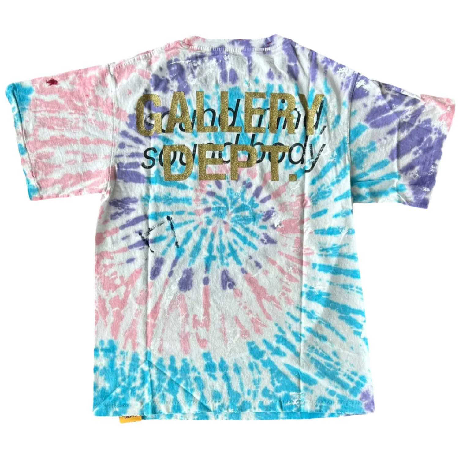 Gallery Dept. Asics 'Sound Mind Body' Multicolor Tie Dye Paint Tee - Image 2