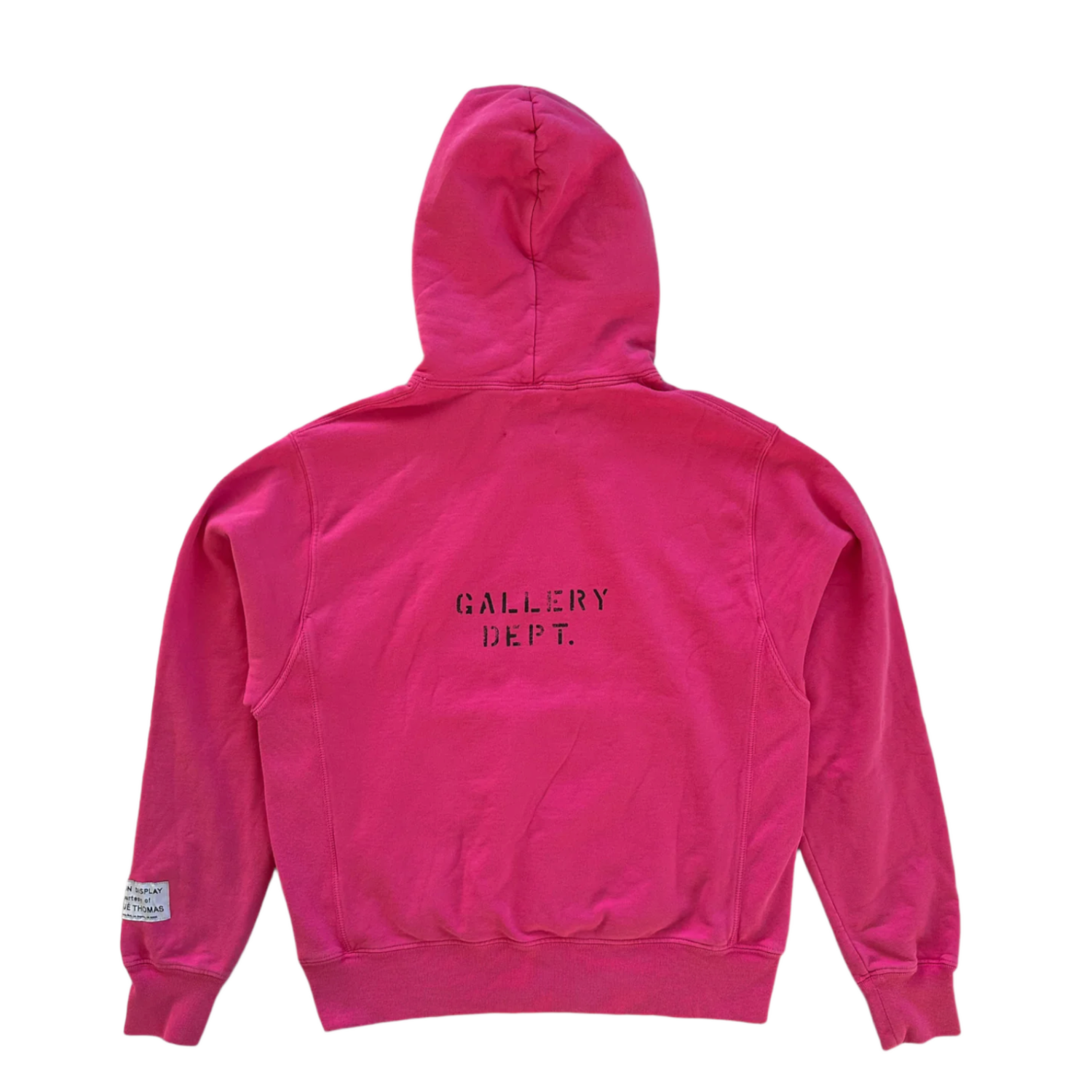 Gallery Dept. 'Yellow Logo' Pink Hoodie - Image 2