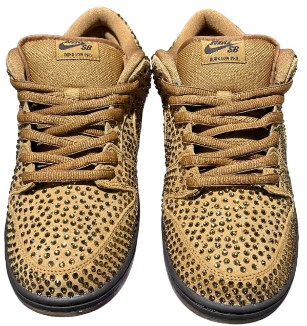 Gilded 'Wheat' Rhinestone Sneakers - Image 2