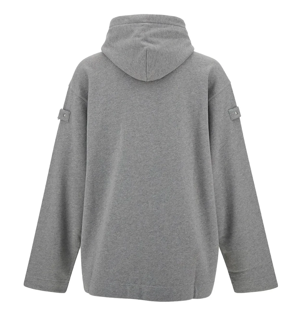 Givenchy 'Metal Details' Grey Fleece Hoodie - Image 2
