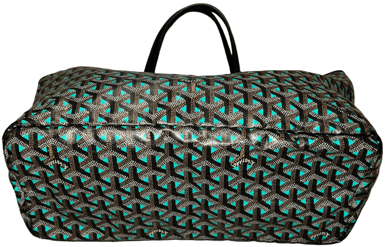 Goyard 'Black/Teal' Saint Louis PM Tote Bag - Image 2